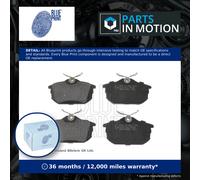 Brake Pads Set fits VOLVO V40 645 Rear 95 to 04 Blue Print 03345678 03345678SK