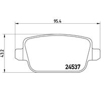 Brake Pads Set fits VOLVO V70 Mk3 1.6D Rear 09 to 15 Brembo 30671576 30794553