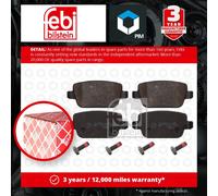 Brake Pads Set fits LAND ROVER FREELANDER L359 2.2D Rear 06 to 14 LR003655 Febi
