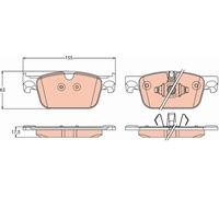 TRW Front Brake Pad Set for Volvo XC60 B5 Mild Hybrid 2.0 Jan 2020 to Present
