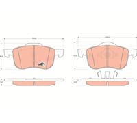 TRW GDB1388 Brake pad set