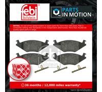 Febi Bilstein 16011 Disc Brake Brake Pad Set Fits VW Golf 1.0 1.3 1.3 Cat 1.6 D
