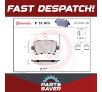 Brake Pads Set fits VW JETTA Mk3 Rear 04 to 10 Brembo 1K0698451 4FD698451 New