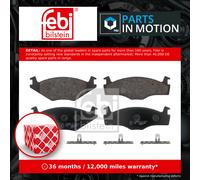 Febi Bilstein 16076 Disc Brake Brake Pad Set Fits Seat Cordoba 1.9 SDI 1.9 TD