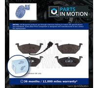 Brake Pads Set fits VW POLO 9N, Mk4 Front 2001 on Blue Print 1J0698151D Quality