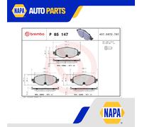 Brake Pads Set fits VW POLO Mk6, Mk6 GTi Front 1.5 2.0 2017 on Brembo 2K5698151