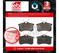 Brake Pads Set fits SKODA Rear 1E0698451 JZW698451 1JD698451 JZW698451A Febi New