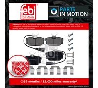 Brake Pads Set fits VW SHARAN 7M 1.9D Rear 00 to 10 7D0698451B 7D0698451F Febi