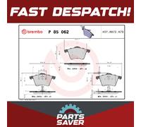 Brake Pads Set fits VW SHARAN 7M 2.0D Front 05 to 10 Brembo 7M3698151B Quality