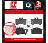 Brake Pads Set fits VW SHARAN 7M, 7M8, 7M9 1.9D Rear 95 to 10 7M3698451 Febi New