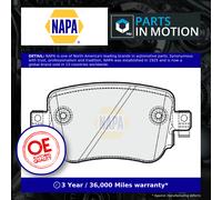 Brake Pads Set fits VW CADDY Mk4, SAA, SAB Rear 2015 on NAPA 2K5698451A Quality