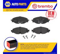 Brake Pads Set fits VW T-ROC A11, AC7 Front 2017 on Brembo 2K5698151 L5QD698151A