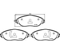 Brake Pads Set fits VW TIGUAN 2.0 Front 2017 on Brembo 3Q0698151 3Q0698151C New