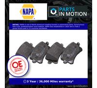NAPA Rear Brake Pad Set fits Audi Q3 2011-2018 1.4 2.0