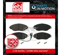 FEBI BILSTEIN BRAKE PAD SET, DISC BRAKE FRONT AUDI SEAT SKODA VW A3 ALHAMBRA ART