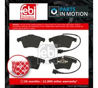 Brake Pads Set fits VW TOUAREG 7L 2.5D Front 03 to 10 7L6698151B 7L6698151F Febi