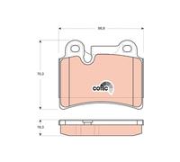 Brake pads GDB1722 TRW for VW TOUAREG