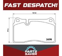 Brake Pads Set fits VW TOUAREG 7L, 7P 4.2 Front 02 to 18 Brembo 70001081 Quality