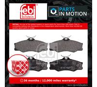 Brake pads Front Axle 16298 FEBI BILSTEIN for VW TRANSPORTER / CARAVELLE T3 Bus