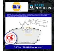 NAPA Rear Brake Pad Set fits Seat Alhambra 2000-2010 1.9
