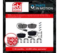 Brake pads Rear Axle 16408 FEBI BILSTEIN for VW SEAT