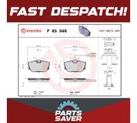 Brake Pads Set fits VW TRANSPORTER Mk4 2.8 Rear 96 to 00 AES Brembo 701698451