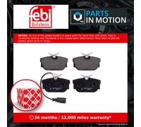 Rear Brake Pads Transporter Set Kit Fits VW T4 7D0 698 451 J Febi 16412