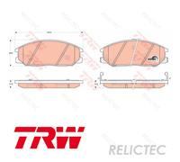 Brake Pad Set, disc brake TRW GDB3297 for HYUNDAI XG (XG) 3.0 1998-2005
