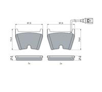 BOSCH 0 986 424 613 Brake pad set