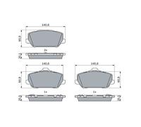 Brake Pads Set Front 0986424954 Genuine Bosch 58101I3A00 58101S0A00 58101S0A10