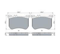 Brake Pads Set Front 0986494985 Genuine Bosch 0064204920 0064209720 0074203220