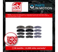 Brake Pads Set Front 116061 Febi 68144163AA 68144163AB 68144163AD 68383243AA New