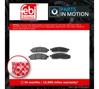 FEBI 116300 BRAKE PAD SET DISC BRAKE Front