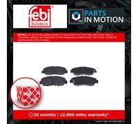 Brake pads Front Axle 116408 FEBI BILSTEIN for HONDA CR-V I CIVIC VI Coupe