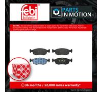Brake Pads Set Front 16021 Febi 1632792 1647730 1659936 5023998 6127527 20908