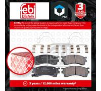 FEBI 16198 BRAKE PAD SET DISC BRAKE Front