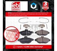 Febi Bilstein 16225 Disc Brake Brake Pad Set Fits Peugeot Expert 2.0 HDI '96-'06