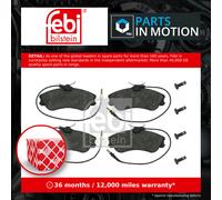 Front Brake Pads Berlingo Set Kit Fits Citroen 16 113 350 80 Febi 16237