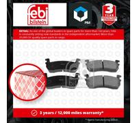 Brake Pads Set Front 16261 Febi DA06005B25 4106001B25 4106001B26 4106004B25 New