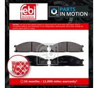 FEBI BILSTEIN 16265 Brake pad set