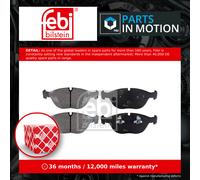 Brake Pads Set Front 16366 Febi 8D0698151D 8N0698151D 34111162884 34111165626