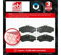 Febi Bilstein 16421 Disc Brake Brake Pad Set Fits Peugeot Partner 1.9 D 2.0 HDI