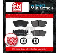 Brake pads Front Axle 16662 FEBI BILSTEIN for DAIHATSU SUBARU