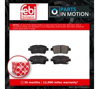 Brake Pads Set fits TOYOTA WILL NCP7 1.5 Front 01 to 05 1NZ-FE 04465YZZDA Febi