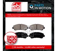 FEBI 16738 BRAKE PAD SET DISC BRAKE Front