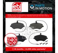 Brake pads Front Axle 16829 FEBI BILSTEIN for PEUGEOT CITROËN