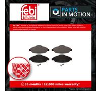 Brake Pad set 16844 by Febi Bilstein Front Axle - Single set
