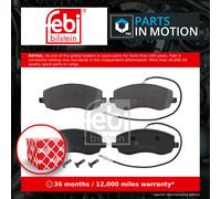 Brake Pads Set fits PEUGEOT 807 2.2D Front 2006 on 425394 425395 425495 Febi New