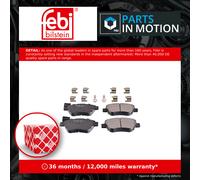 febi bilstein 16876 Brake Pad Set with fastening material, 1 unit