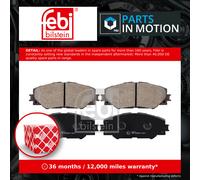 Brake pads Front Axle 170237 FEBI BILSTEIN for TOYOTA RAV 4 III PRIUS PLUS VERSO